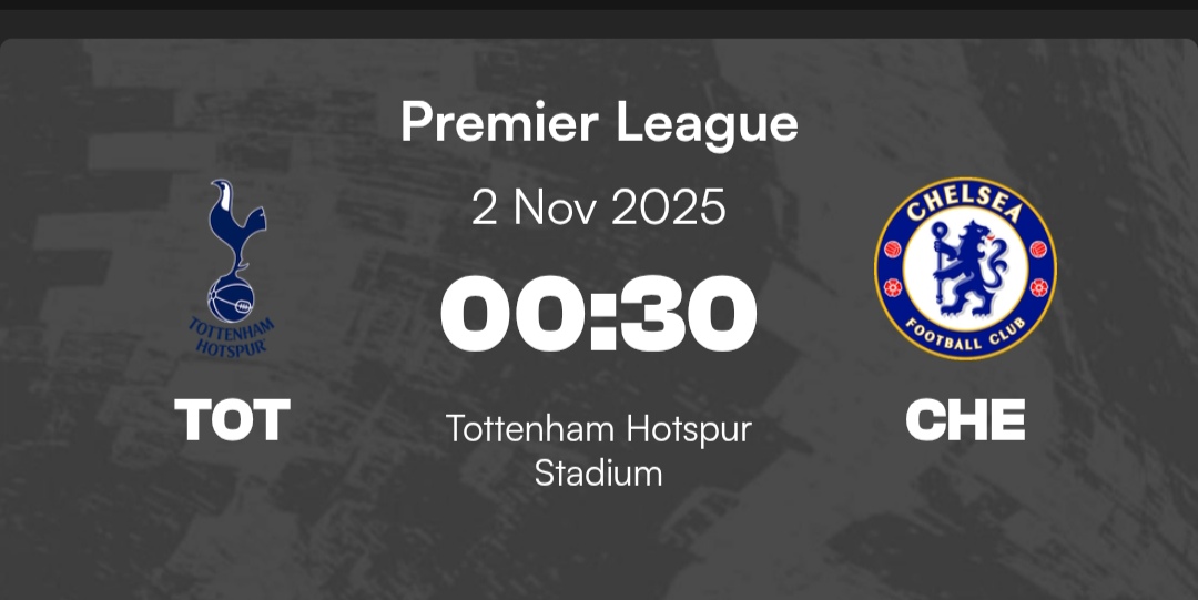 Prediksi Skor Tottenham Hotspur vs Chelsea 1 November 2025